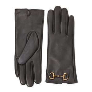 Tiffany & Fred Paris Cashmere-Lined Leather Gloves, Brown